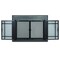Fireplace Glass Doors Easton Large Gunmetal EA-5012GM - alternate 4